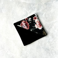 Skulls & Pink Roses Fabric Bookmark