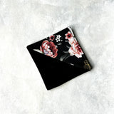 Skulls & Pink Roses Fabric Bookmark