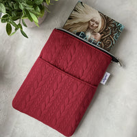 It’s Sweater Weather - Crimson -  Zippered Book Sleeve