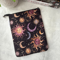 Celestial Suns & Moons -  Zippered Book Sleeve
