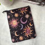 Celestial Suns & Moons -  Zippered Book Sleeve