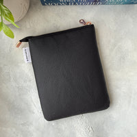 Black Faux Leather e-reader Zippered Sleeve