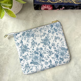 Blue Vintage Floral e-reader Zippered Sleeve