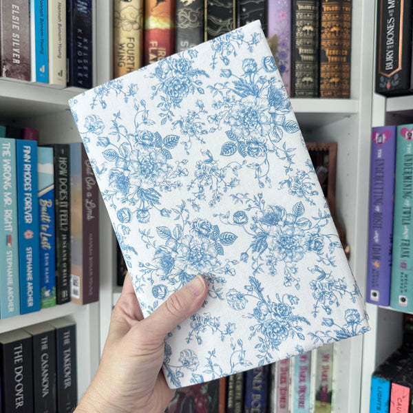 Vintage Blue Floral - Fabric Dust Cover