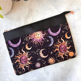 Celestial Suns & Moons Tablet/Laptop Zippered Sleeve