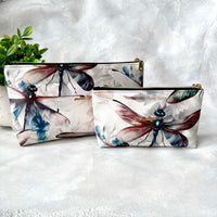 Dragonfly Faux Leather Zipper Pouch
