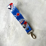 Go Jays Go - Fabric Keychain Wristlet