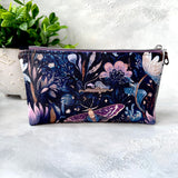 Midnight Moths -  Faux Leather Zipper Pouch