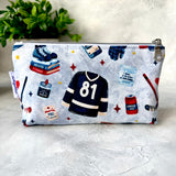 Hockey Romance - First Period - Canvas Zipper Pouch
