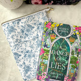 Vintage blue floral -  Zippered Book Sleeve