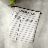 Library Card - Zippered Book Sleeve