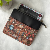 Antique Bookshelf e-reader Zippered Sleeve
