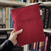 It’s Sweater Weather - Crimson -  Zippered Book Sleeve