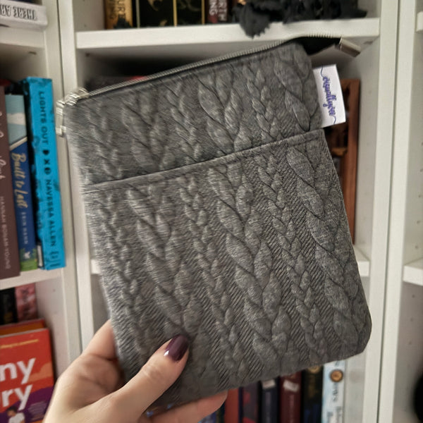 It’s Sweater Weather - Storm -  Zippered Book Sleeve