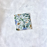 Rifle Paper Co Blue Floral Fabric Bookmark