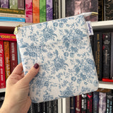 Vintage Blue Floral - e-reader Zippered Sleeve