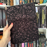 Rose Gold Floral Line Art -  Zippered Book Sleeve