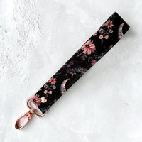Mystic Moths - Fabric Keychain Wristlet