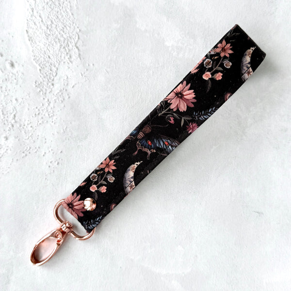 Mystic Moths - Fabric Keychain Wristlet