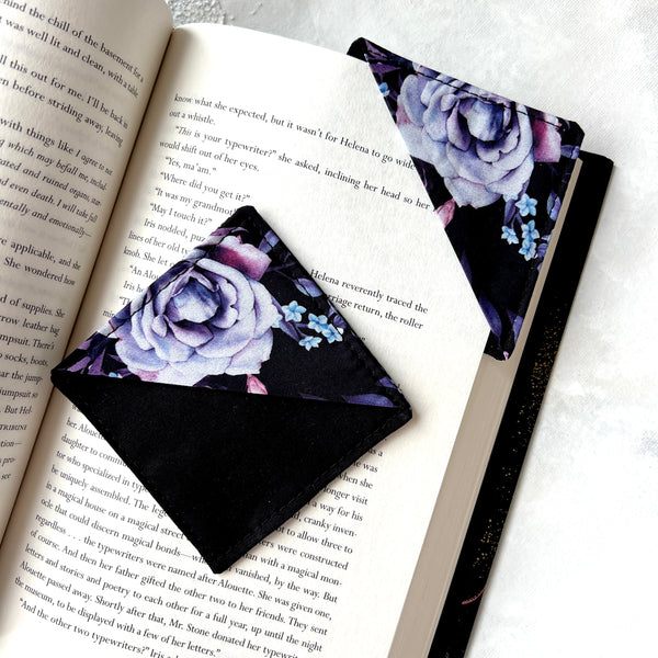 Purple Floral Fabric Bookmark
