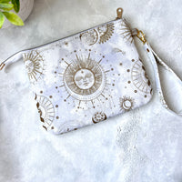 Celestial Suns e-reader Zippered Sleeve with wristlet