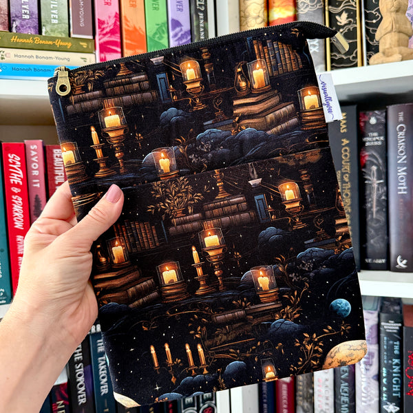 Night Library  -  Zippered Book Sleeve