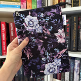 Purple Floral -  Zippered Book Sleeve