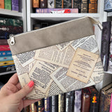 Book Pages e-reader Zippered Sleeve