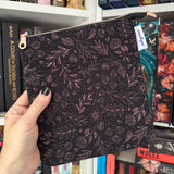 Rose Gold Floral Line Art - e-reader Zippered Sleeve