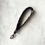 Purple Floral - Fabric Keychain Wristlet