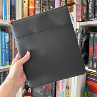 Black Faux Leather e-reader Zippered Sleeve