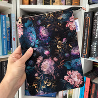 Night Peonies - Zippered Book Sleeve