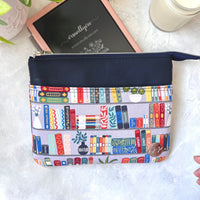 Bookshelf with Plants on Grey e-reader Zippered Sleeve
