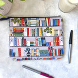 Bookshelf with Plants on Grey e-reader Zippered Sleeve