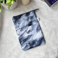 Navy Brush -  Zippered Book Sleeve