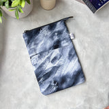Navy Brush -  Zippered Book Sleeve