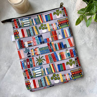 Bookshelf on Light Grey -  Zippered Book Sleeve