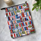 Bookshelf on Light Grey -  Zippered Book Sleeve