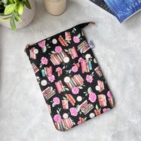 Books, Clocks and Roses  -  Zippered Book Sleeve