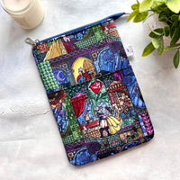 Beauty & the Beast Stained Glass -  Zippered Book Sleeve