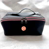 Black & Dusty Rose Floral Magic Makeup Bag