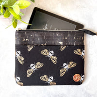Metallic Bees e-reader Zippered Sleeve