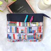 Bookshelf with Plants on Grey e-reader Zippered Sleeve
