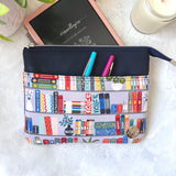Bookshelf with Plants on Grey e-reader Zippered Sleeve