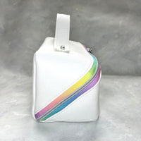White Pastel Rainbow Magic Makeup Bag