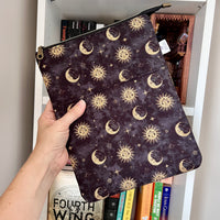 Suns & Moons -  Zippered Book Sleeve