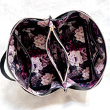 Black & Purple Floral Magic Makeup Bag
