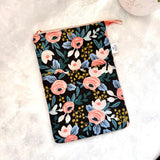 Peach Floral -  Zippered Book Sleeve