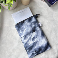 Navy Brush -  Zippered Book Sleeve