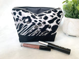 Black, grey and pink pattern Cosmetic - Travel - Craft  Zipper Bag
